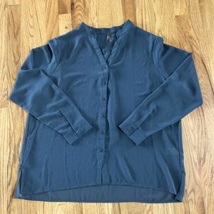 Stetson Gray Sheer Blouse, Size XL